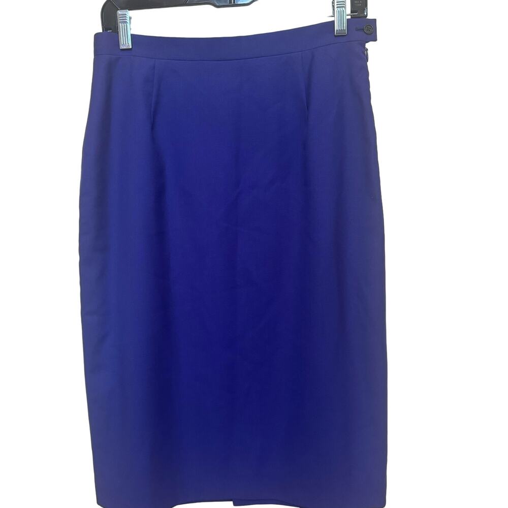 Vintage Women’s Burberry Wool Pencil Skirt Purple Classy Secretary Size 10/IT 44 - Picture 1 of 9